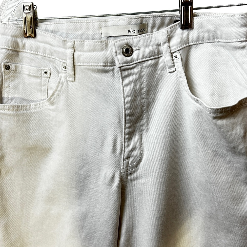 Ella Moss High Waist Straight Ankle White Jeans Womens Size 8 29 Juniors - Picture 3 of 10